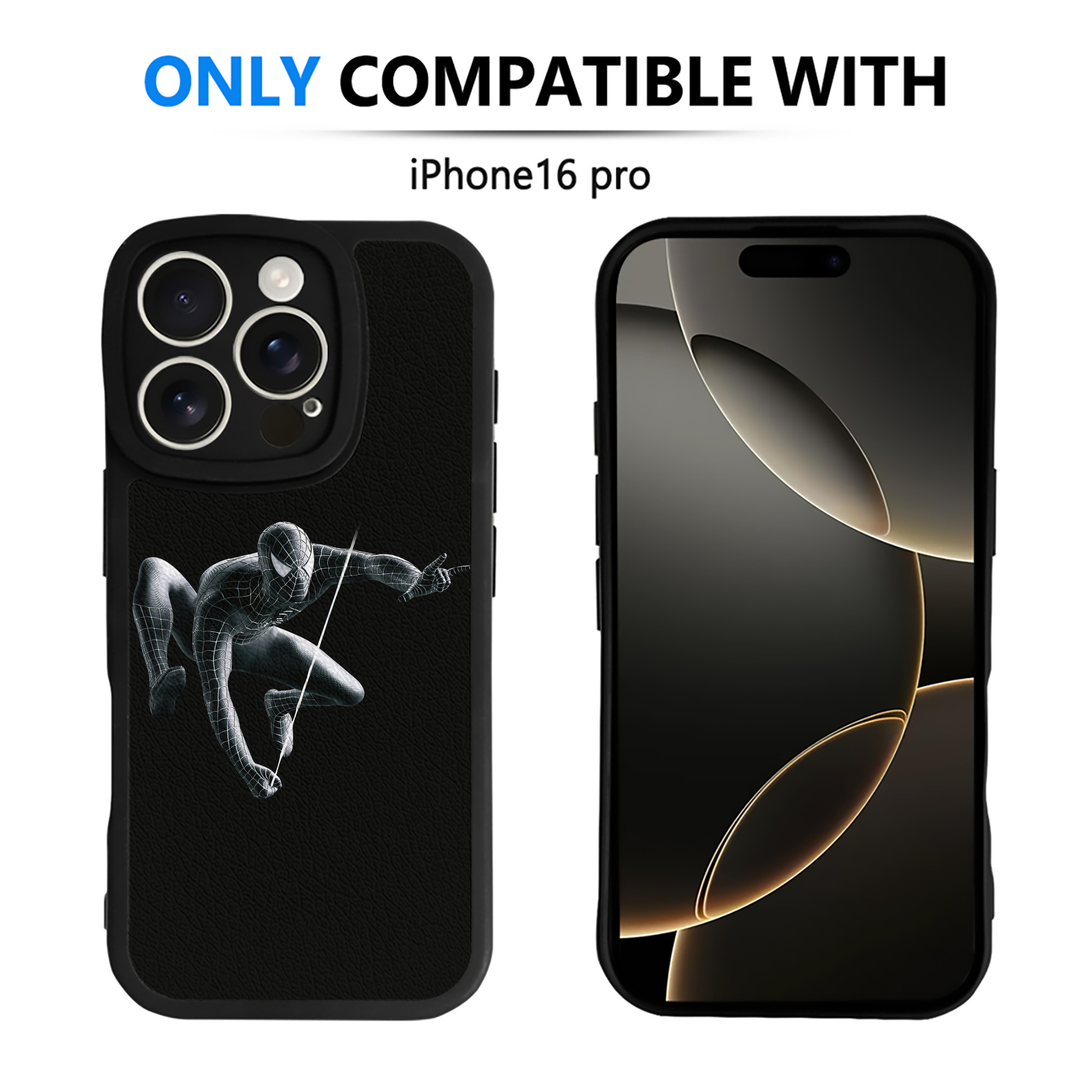 （画像用） Spider Man スパイダーマン 【iPhone 16シリーズ対応】シリコンスマホケース（レザー調） 材質：シリコン